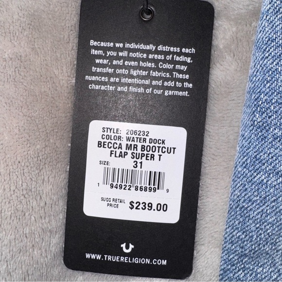 True Religion Becca Mid arise Bootcut Jeans - Picture 6 of 7